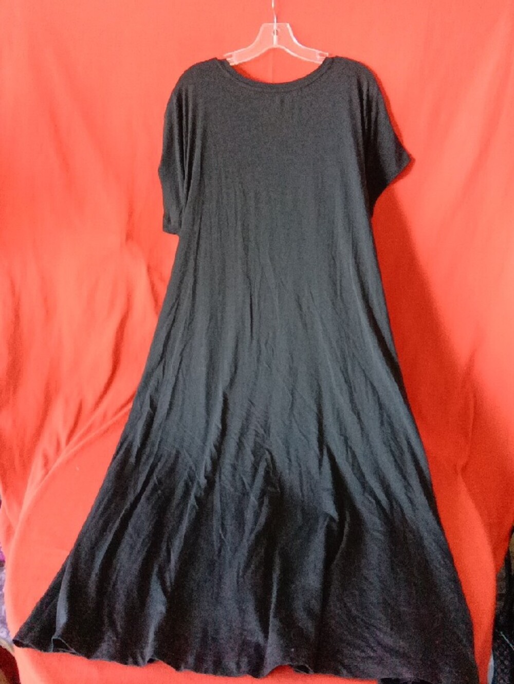 Lands' End Black Tie-Waist Maxi Dress - Picture 3 of 4